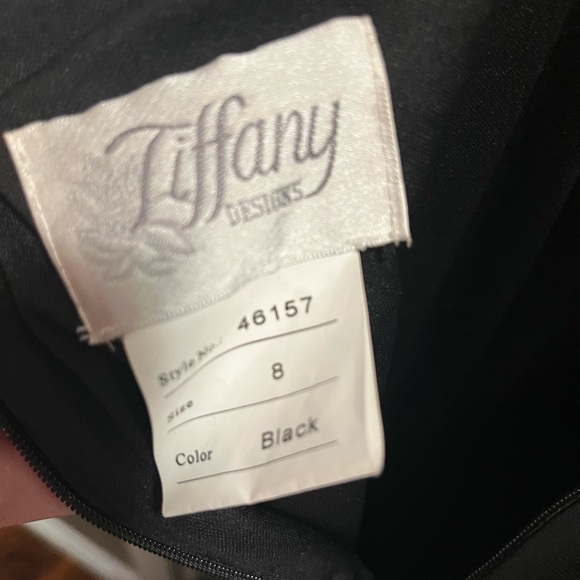 Tiffany Designs Size 8 Black gown, open back, cut out design - Picture 6 of 7